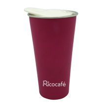 Taza de acero inoxidable de doble pared con tapa 450ml de viaje